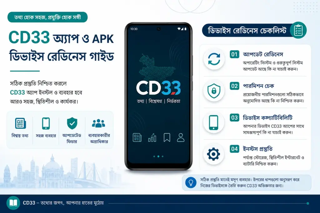 CD33 app ব্যবহারের আগে ডিভাইস প্রস্তুতি