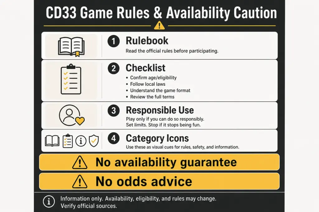 Game rule ও availability যাচাইয়ের নির্দেশনা