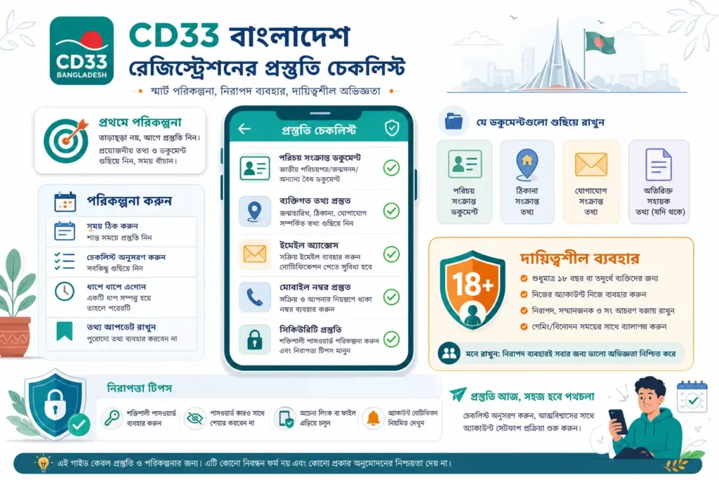 CD33 registration করার আগে প্রস্তুতির তালিকা