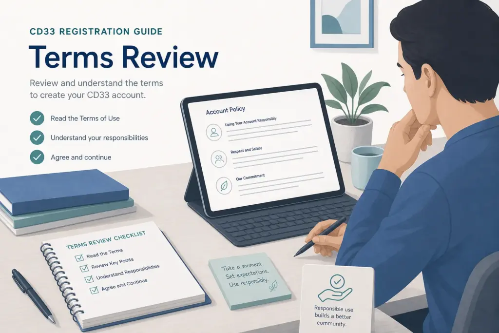CD33 registration শর্ত পড়ার নির্দেশনা